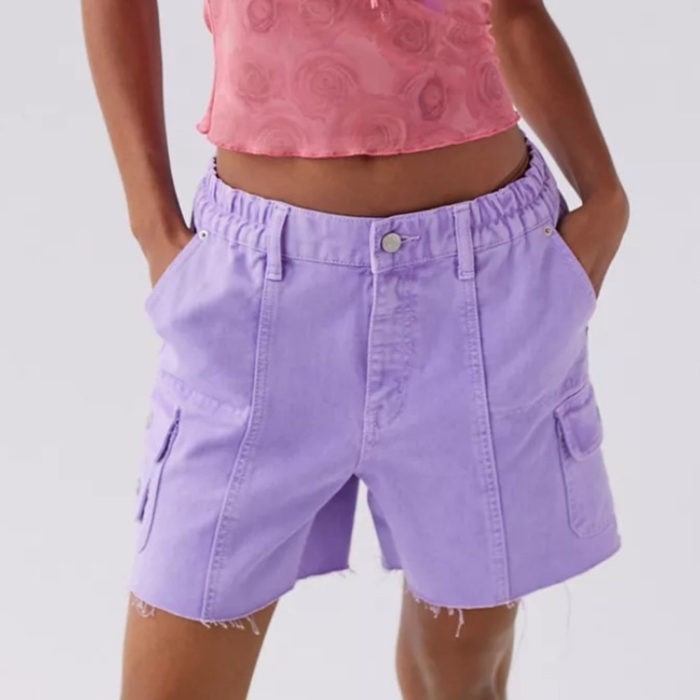 urban outfitters purple skate cargo shorts